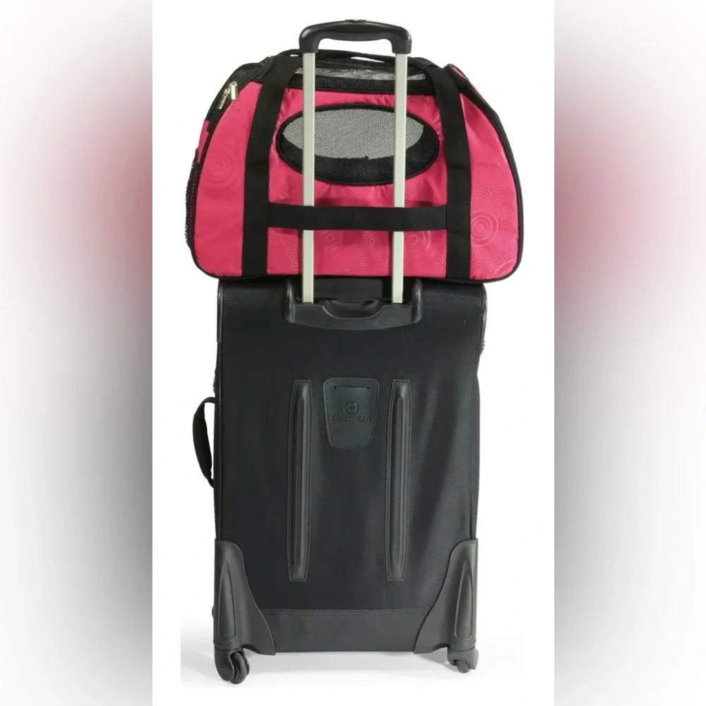 GEN7 CARRY-ME PET CARRIER, traveling carry-on, Raspberry color, max 20 lbs